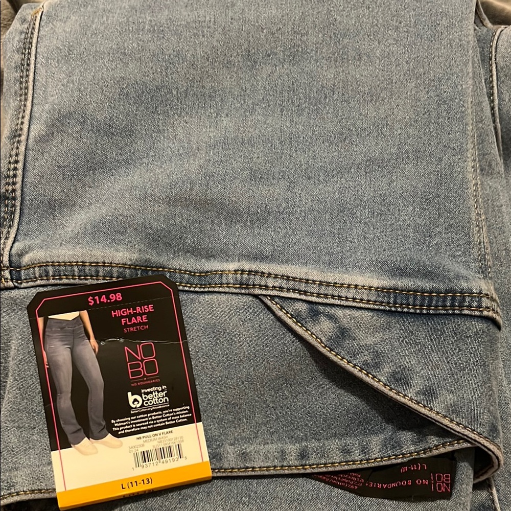 NOBO Blue High-Rise Flare Jeans
